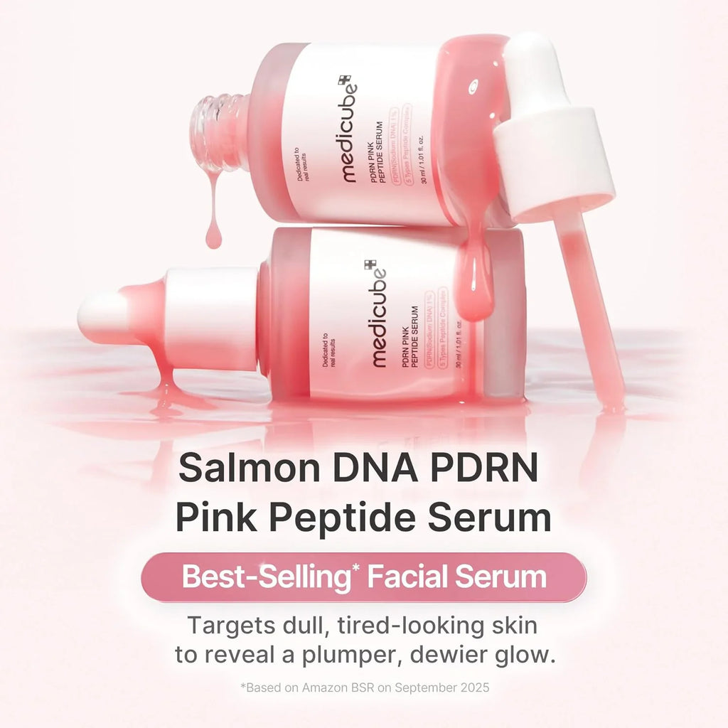 Medicube PDRN Pink Peptide Serum 30ml – Hydrating, Brightening & Anti-Aging Facial Serum