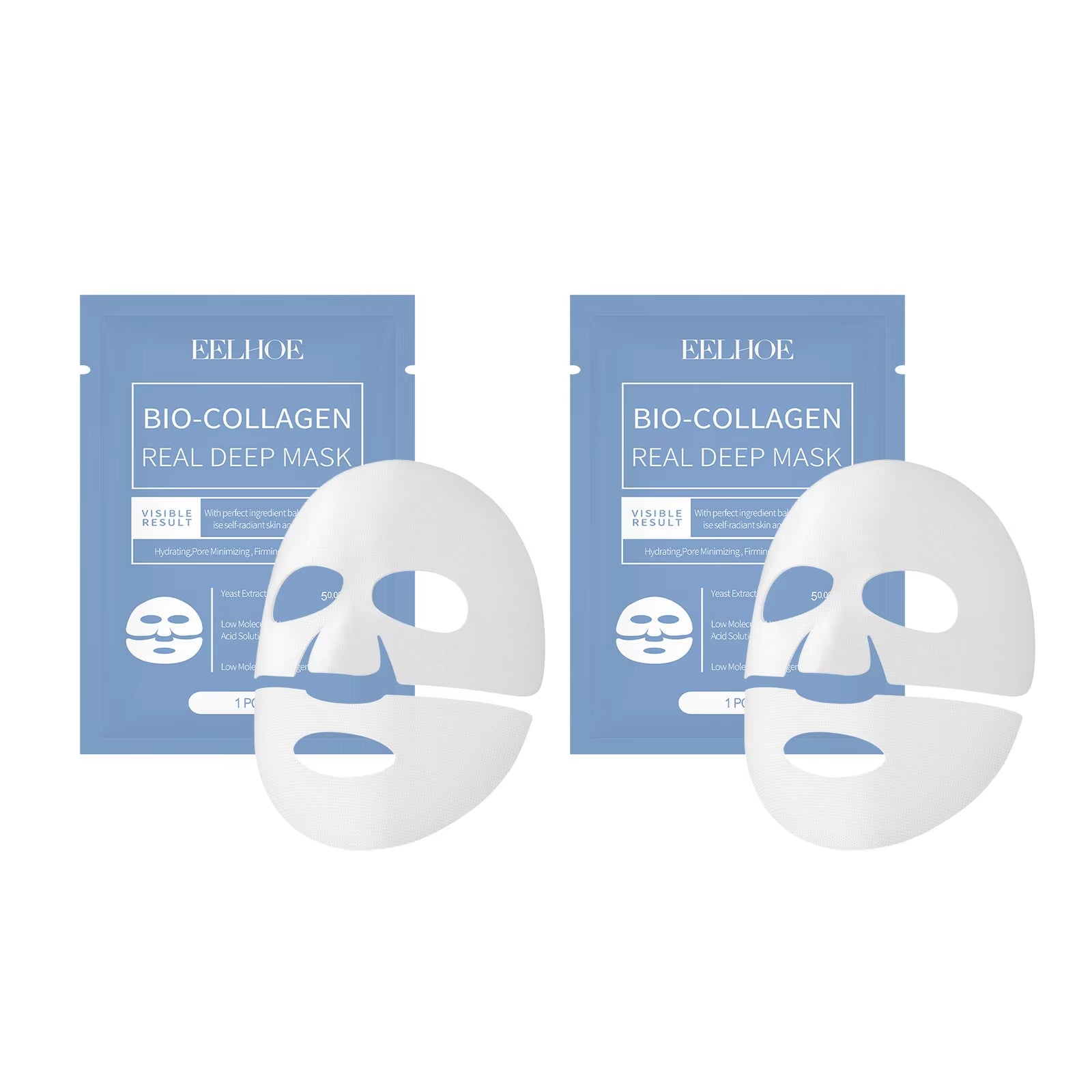 Bio Collagen Brightening Face Mask Sheets | Firming & Skin Barrier Repair (3-Pack)