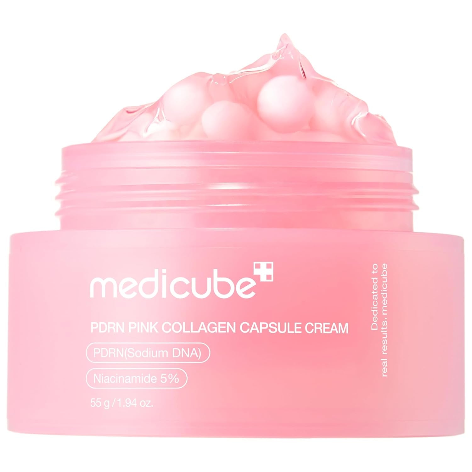 Medicube Capsule Cream with Salmon DNA PDR – Hydrating & Firming Face Moisturizer Pink Collagen | Lightweight Moisturizing Cream with PDRN, Niacinamide for Uneven Skin Tone and Texture, Glow Hydration | Korean Skincare, 1.94 Oz