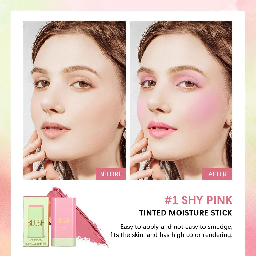 2-in-1 Multi-Use Blush Stick | Cream Blush & Lip Tint | Hydrating, Blendable, Long-Lasting Makeup