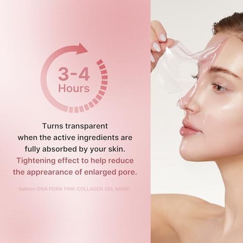 Pink PDRN Collagen Jelly Gel Mask & Night Repair Pad Set (4 Sheets)