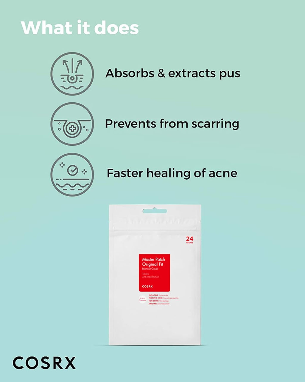Hydrocolloid Acne Pimple Patches | Invisible Spot Stickers for Blemishes & Zits (96 Count)