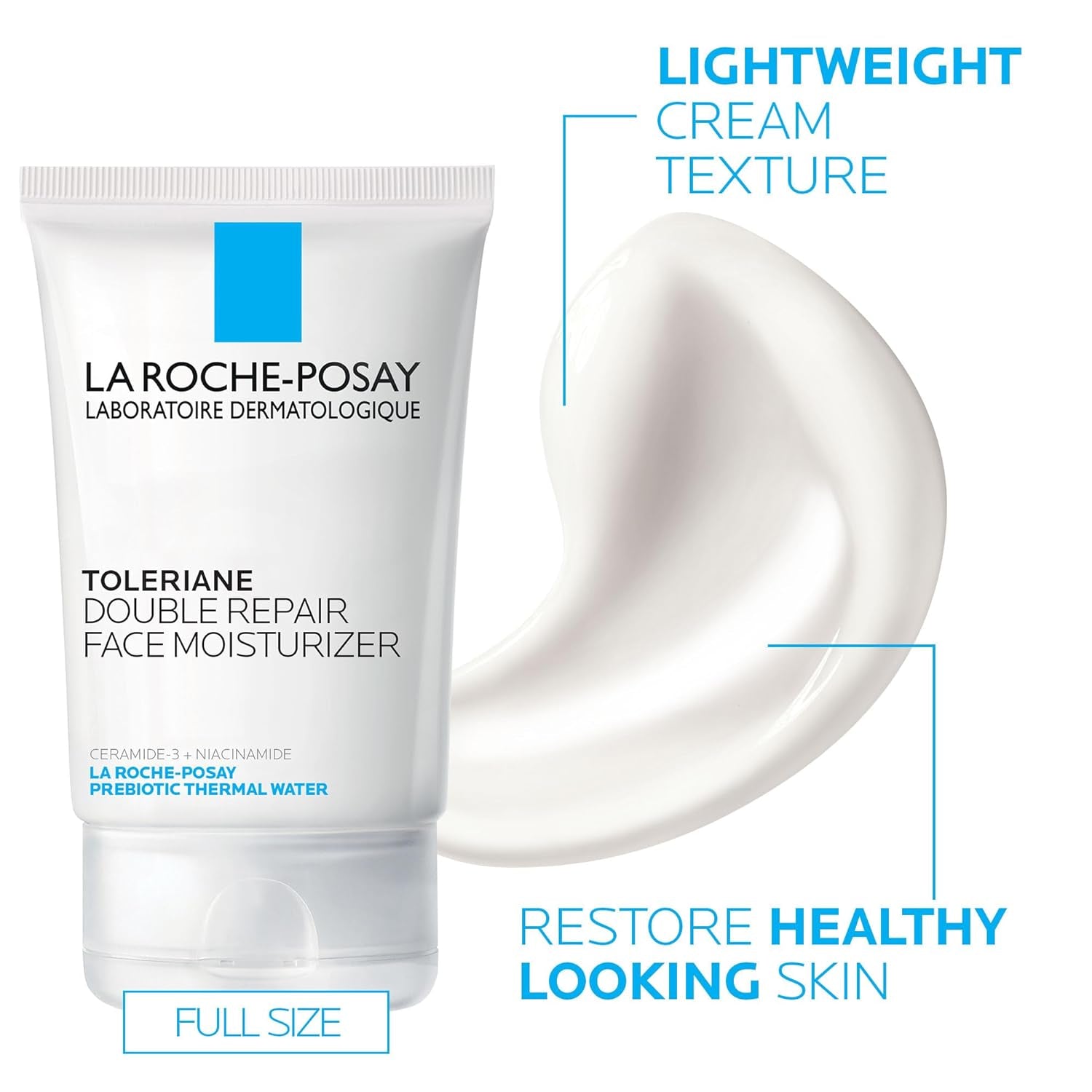 Toleriane Skin Care Set – Double Repair Face Moisturizer 100ml & Purifying Foaming Facial Cleanser 50ml for Oily Skin