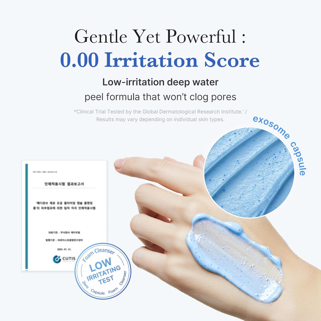 Zero Pore Capsule Cleansing Foam – Deep Pore Facial Cleanser with AHA, BHA & PHA | Gentle Daily Face Wash for Oily & Acne-Prone Skin (4.23 oz)