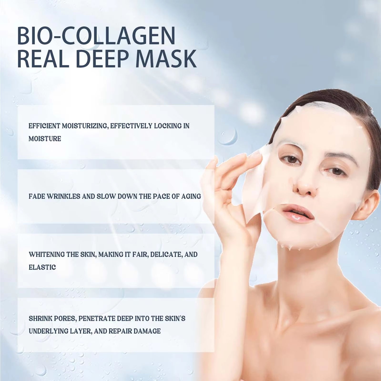 Bio Collagen Brightening Face Mask Sheets | Firming & Skin Barrier Repair (3-Pack)