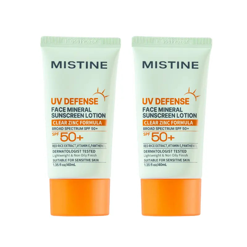 Mistine SPF 50+ Mineral Face Sunscreen Lotion | Lightweight Daily UV Protection