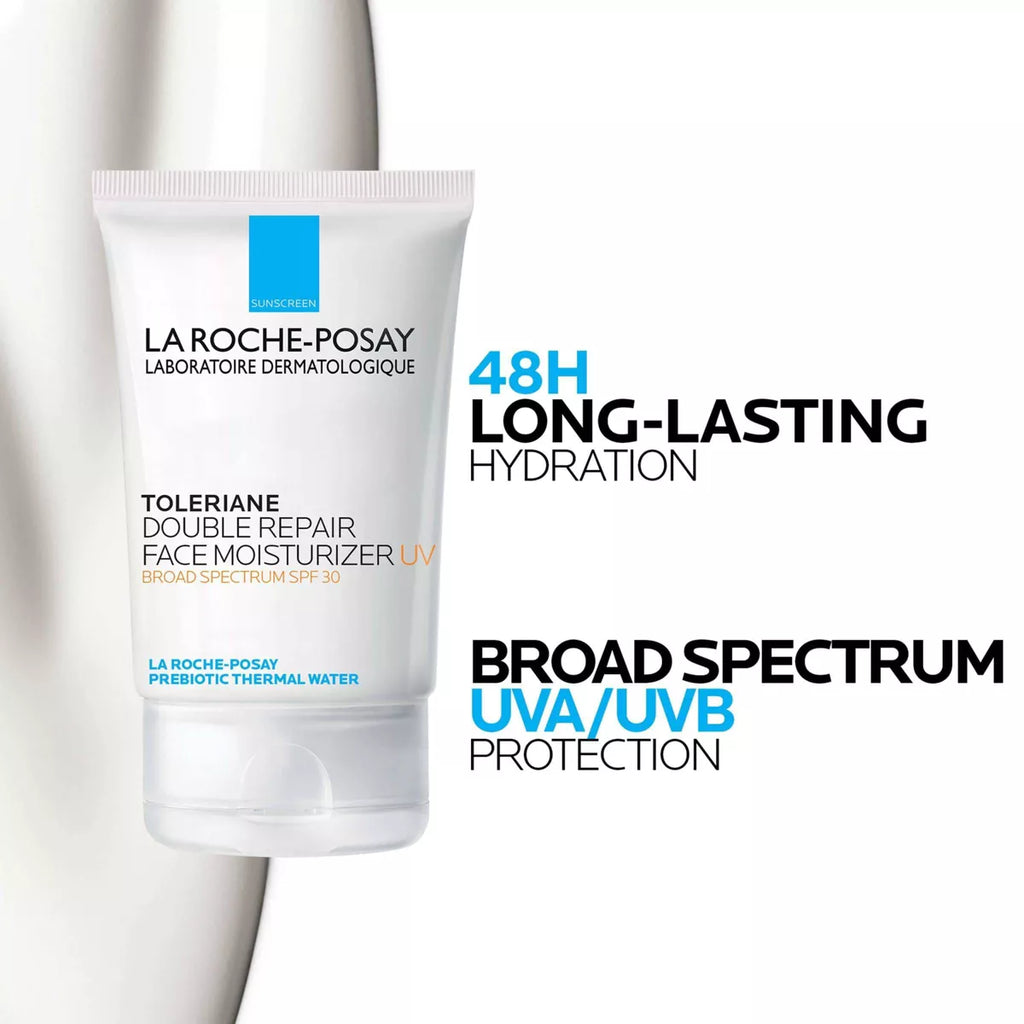 La Roche-Posay Toleriane Face Moisturizer SPF 30 | Ceramide & Niacinamide | Lightweight Daily Sunscreen