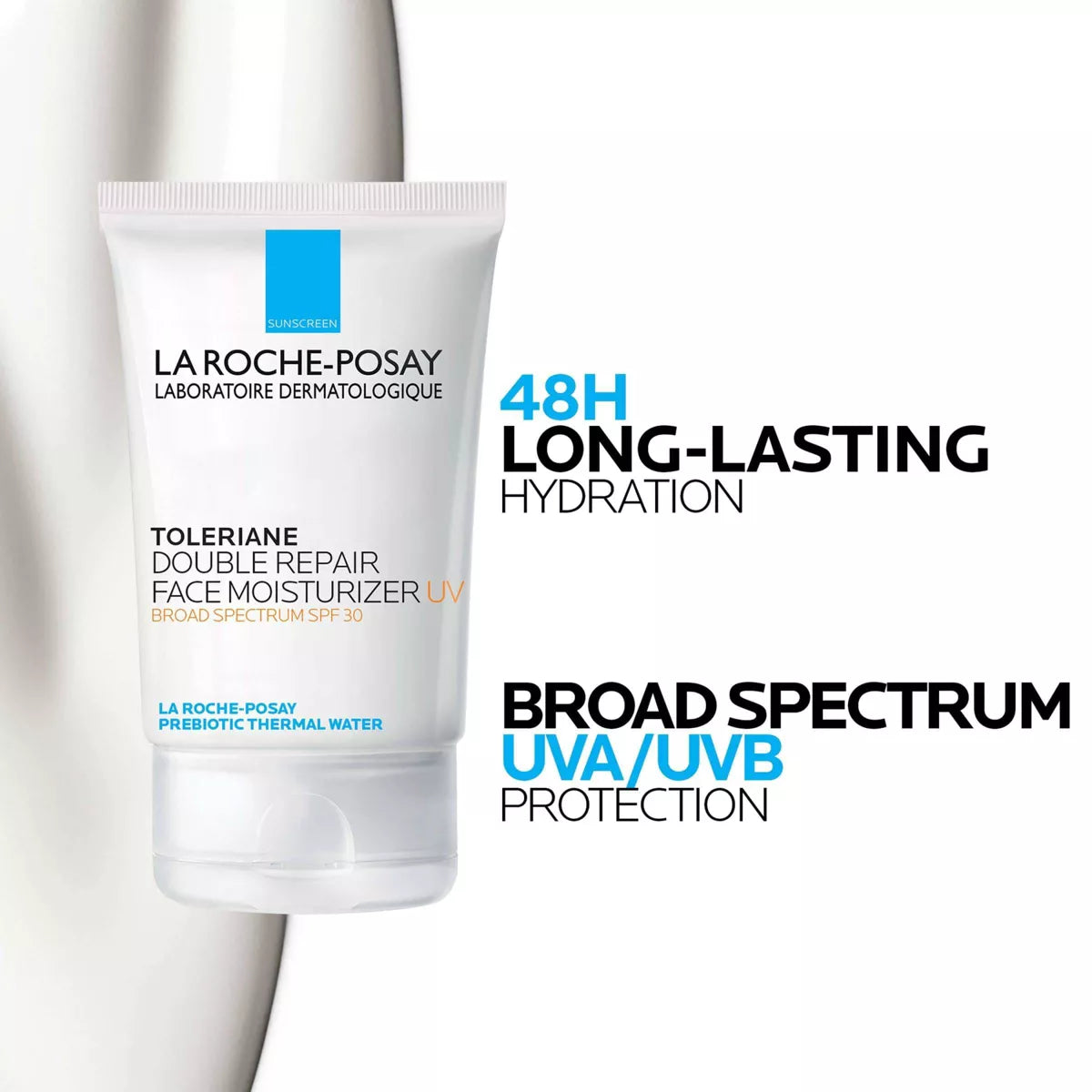 La Roche-Posay Toleriane Face Moisturizer SPF 30 | Ceramide & Niacinamide | Lightweight Daily Sunscreen
