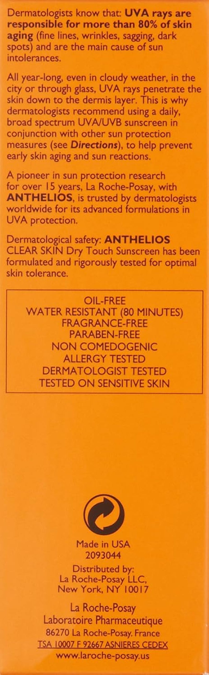 Anthelios Clear Skin Sunscreen SPF 60 – Oil-Free UV Protection