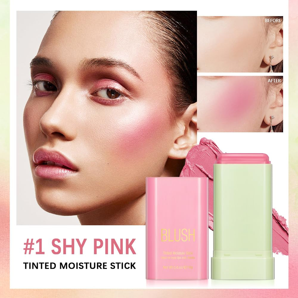 2-in-1 Multi-Use Blush Stick | Cream Blush & Lip Tint | Hydrating, Blendable, Long-Lasting Makeup