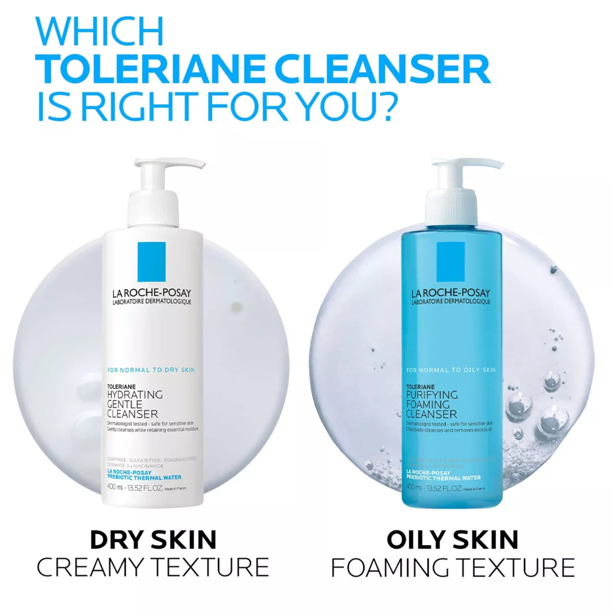 La Roche-Posay Toleriane Hydrating Facial Cleanser | Gentle Daily Face Wash for Normal to Dry & Sensitive Skin