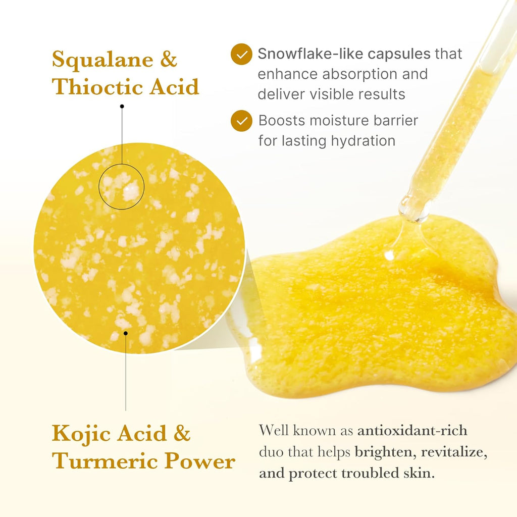 Medicube Kojic Acid Turmeric Clarifying & Balancing Capsule Serum 30ml – Brightening, Dark Spot & Hydrating Face Serum