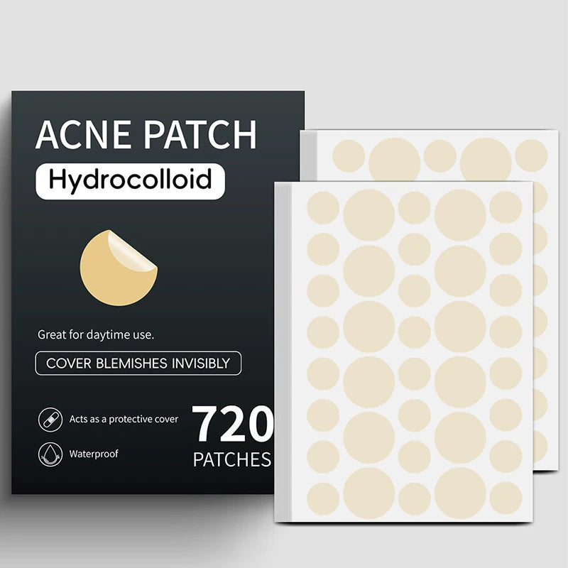 Invisible Hydrocolloid Acne Pimple Patches | Blemish Cover Stickers (360/720 PCS)