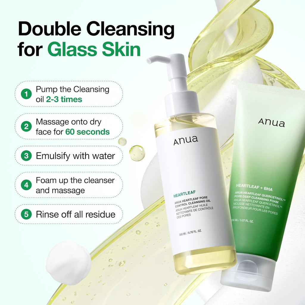 Heartleaf Pore Control Cleansing Oil – Gentle Makeup Remover & Deep Pore Cleanser (6.76 fl oz)