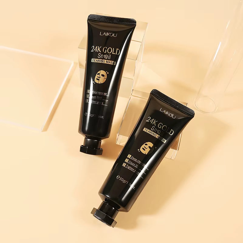 LAIKOU 24K Gold Sakura Peel-Off Face Mask – Deep Cleansing & Brightening Facial Mask