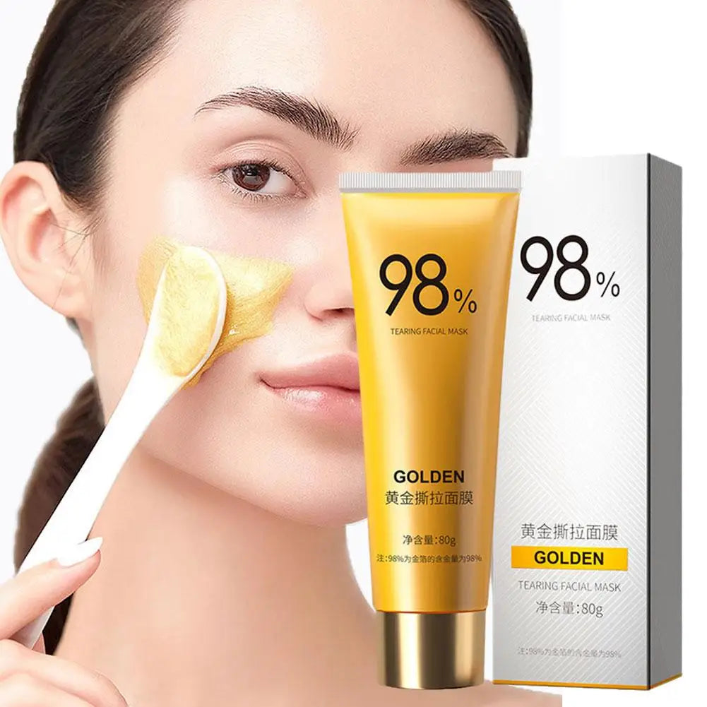 80G Gold Peel-Off Face Mask | Deep Cleansing & Blackhead Remover