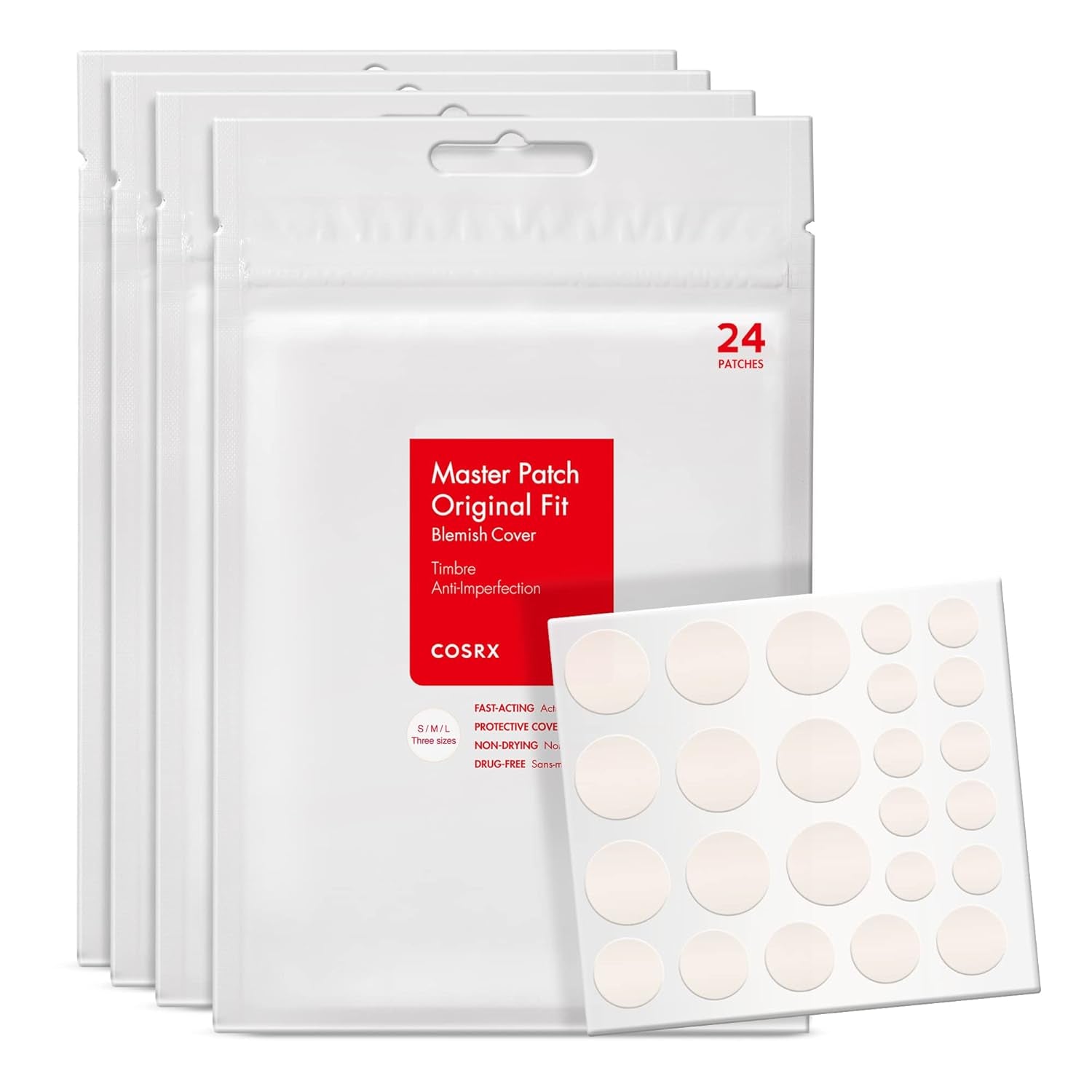Hydrocolloid Acne Pimple Patches | Invisible Spot Stickers for Blemishes & Zits (96 Count)