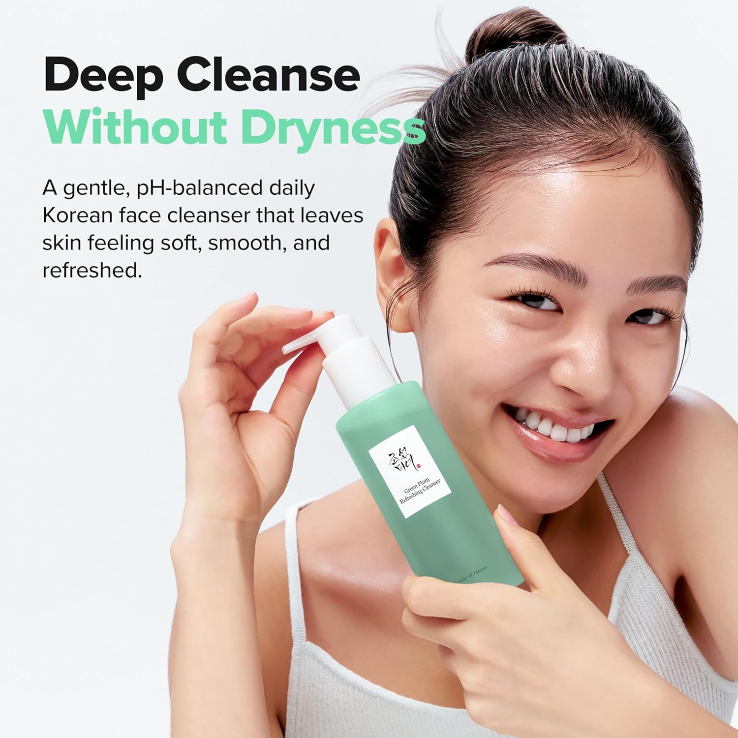 Green Plum Refreshing Cleanser Gel Type Deep Pore Cleansing, Face Cleansers for All Skin Types, Korean Skincare 100Ml, 3.38 Fl.Oz