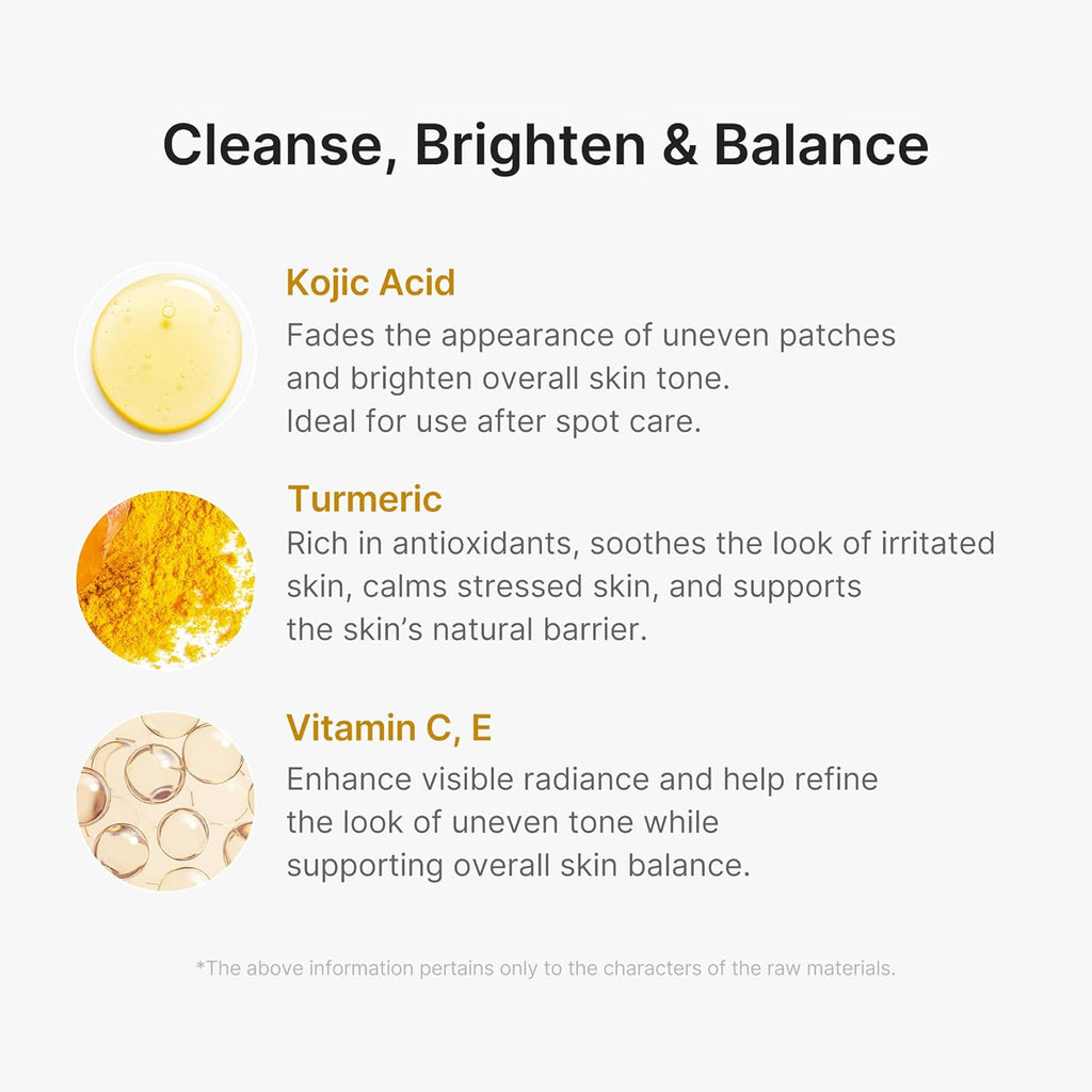 Tone Correcting Cleanser Duo: PDRN Capsule and Kojic Acid Turmeric Capsule Foam Cleanser | Targets Uneven Skin Tone & Dark Spots | Brightening & Clarifying Korean Skincare Set