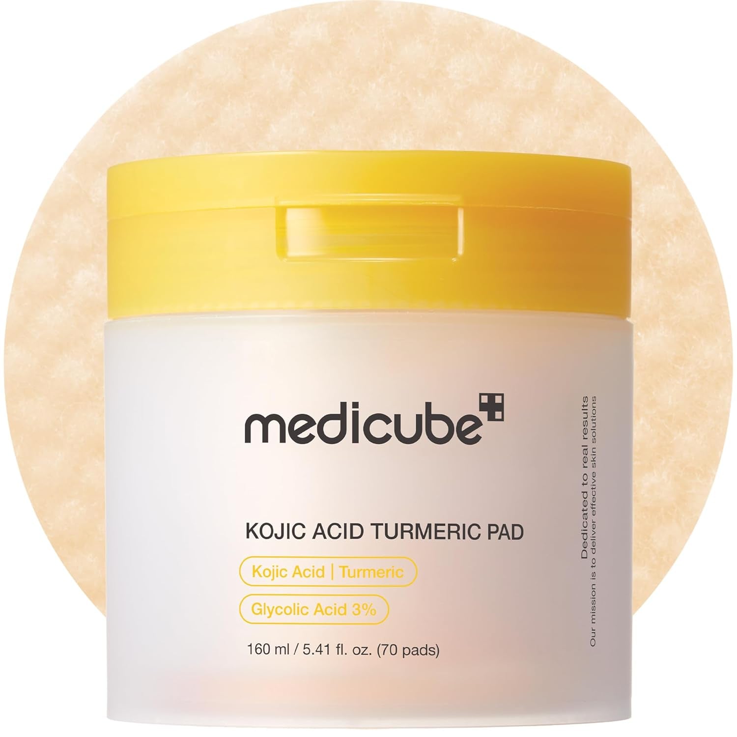 Medicube Kojic Acid Turmeric Clarifying Toner Pads (70 Pads) – Brightening, Exfoliating & Hydrating Korean Toner Pads