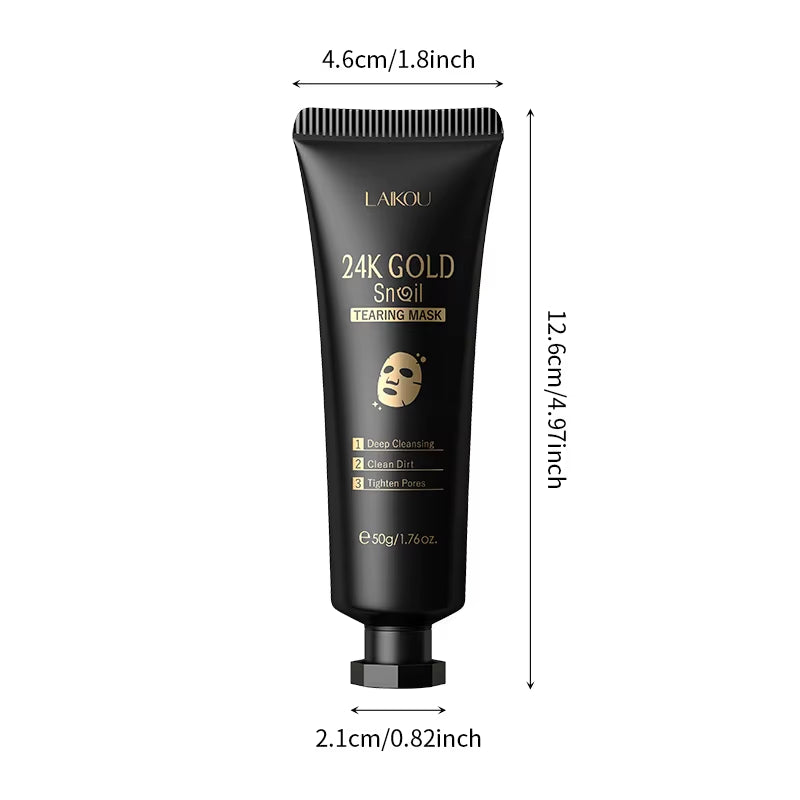 LAIKOU 24K Gold Sakura Peel-Off Face Mask – Deep Cleansing & Brightening Facial Mask