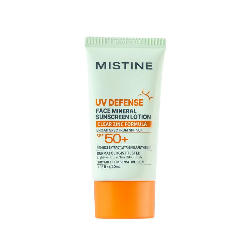 Mistine SPF 50+ Mineral Face Sunscreen Lotion | Lightweight Daily UV Protection