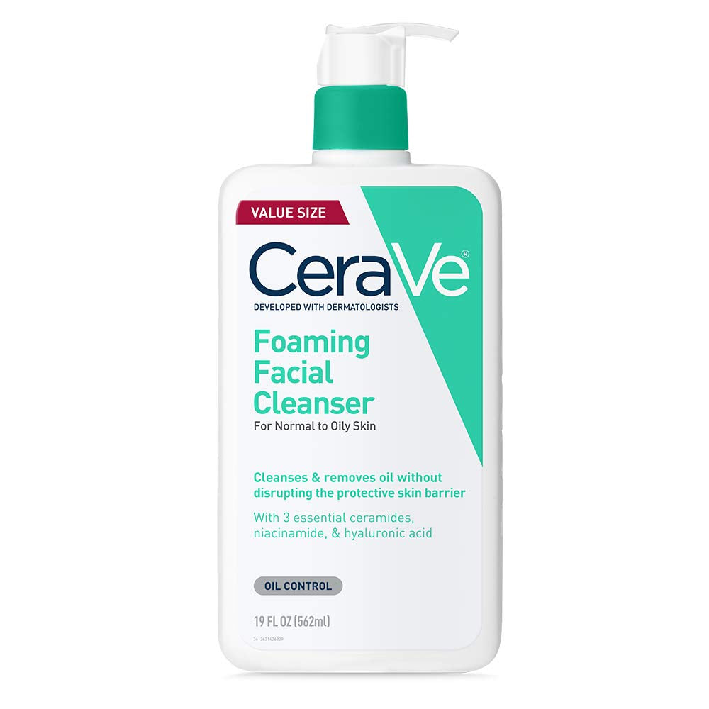 Hydrating Foaming Facial Cleanser – Oil Control Face Wash with Hyaluronic Acid, Ceramides & Niacinamide