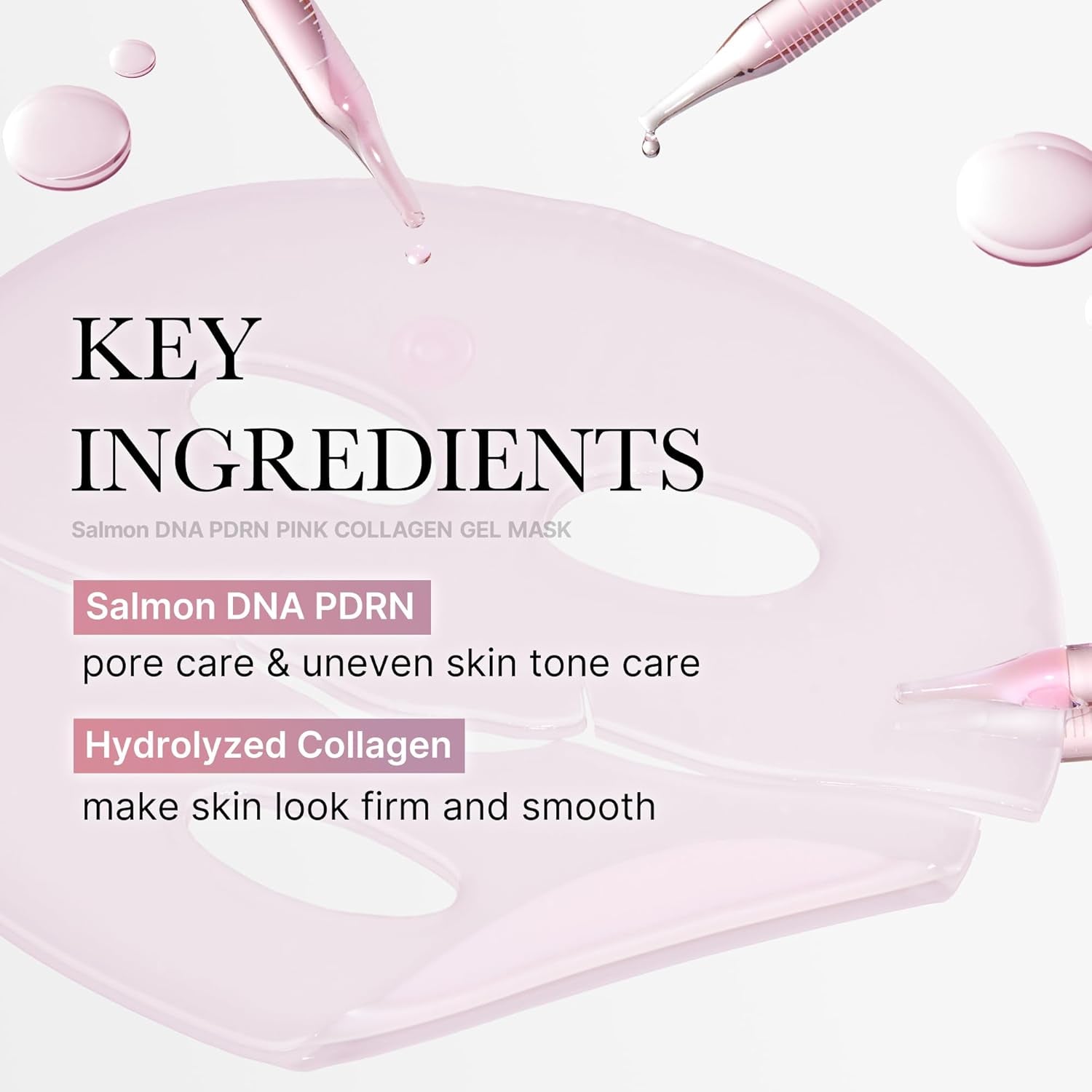 Pink PDRN Collagen Jelly Gel Mask & Night Repair Pad Set (4 Sheets)