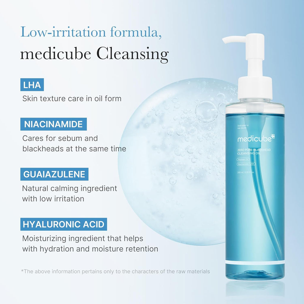 3-Step Zero Pore Care Trio – Blackhead Cleansing Oil, Zero Pore Mud Mask & Brush Set | Deep Pore Cleansing & Sebum Control