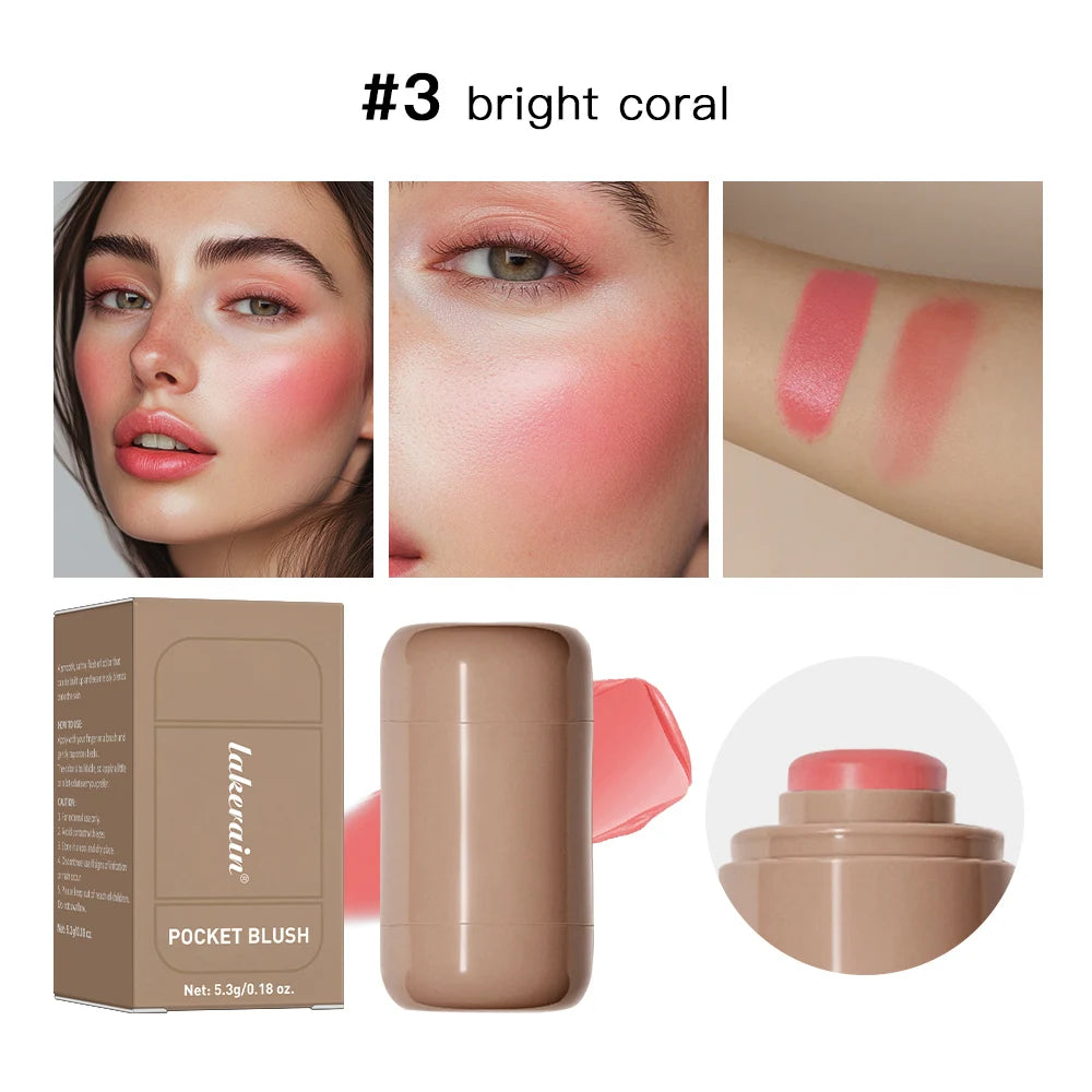 3-in-1 Blush Stick – Cream Lip, Cheek & Eye Tint | Long-Lasting Hydrating Makeup