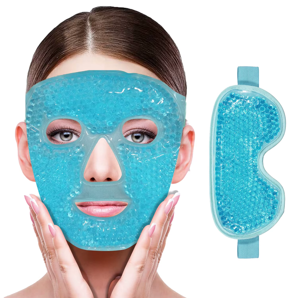 Cooling Gel Face & Eye Mask – Reusable Ice Therapy Mask