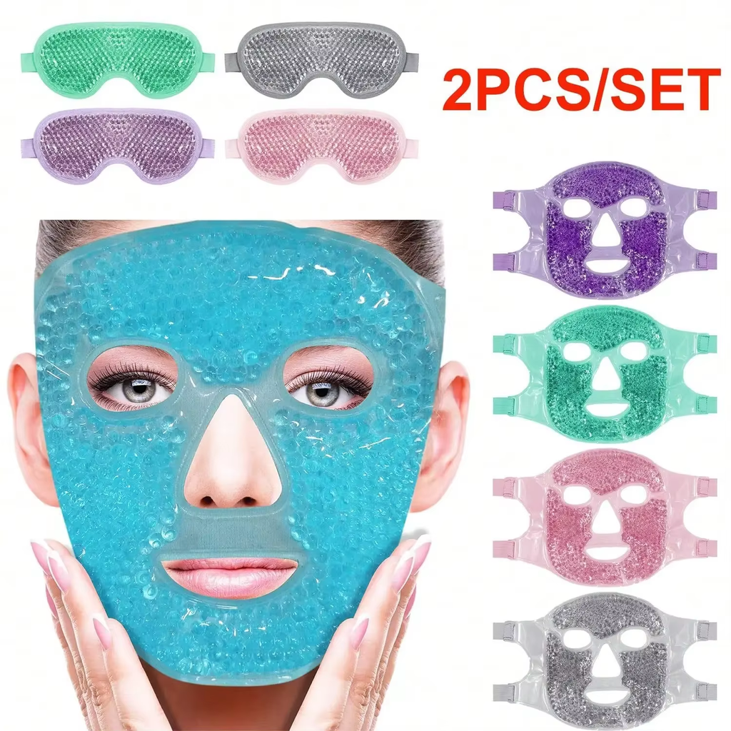 Cooling Gel Face & Eye Mask – Reusable Ice Therapy Mask