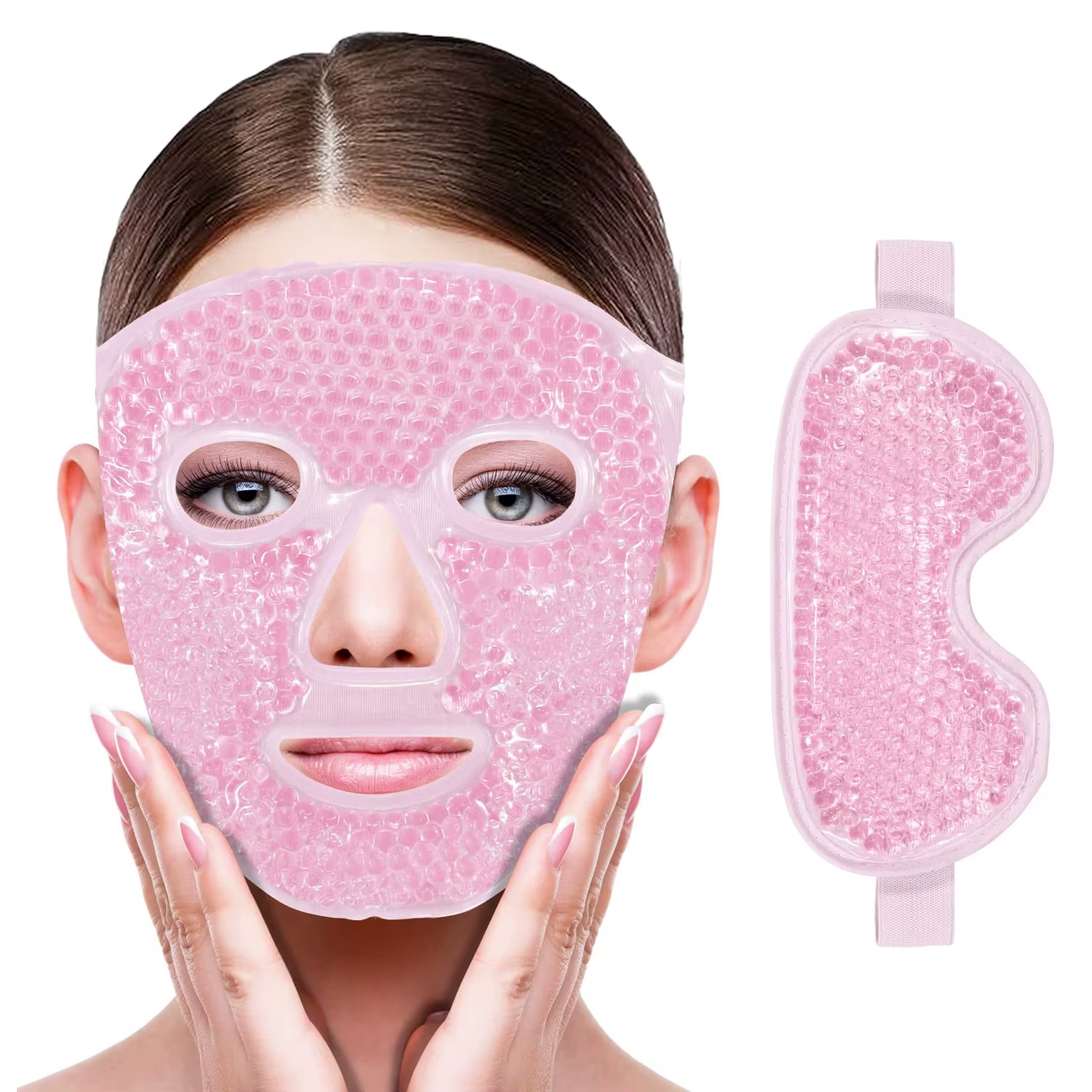 Cooling Gel Face & Eye Mask – Reusable Ice Therapy Mask