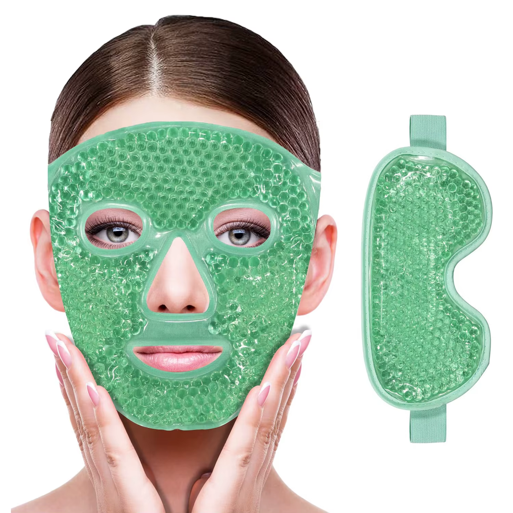 Cooling Gel Face & Eye Mask – Reusable Ice Therapy Mask