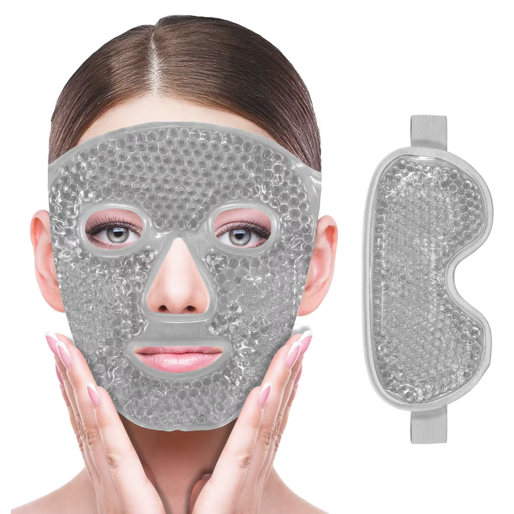 Cooling Gel Face & Eye Mask – Reusable Ice Therapy Mask