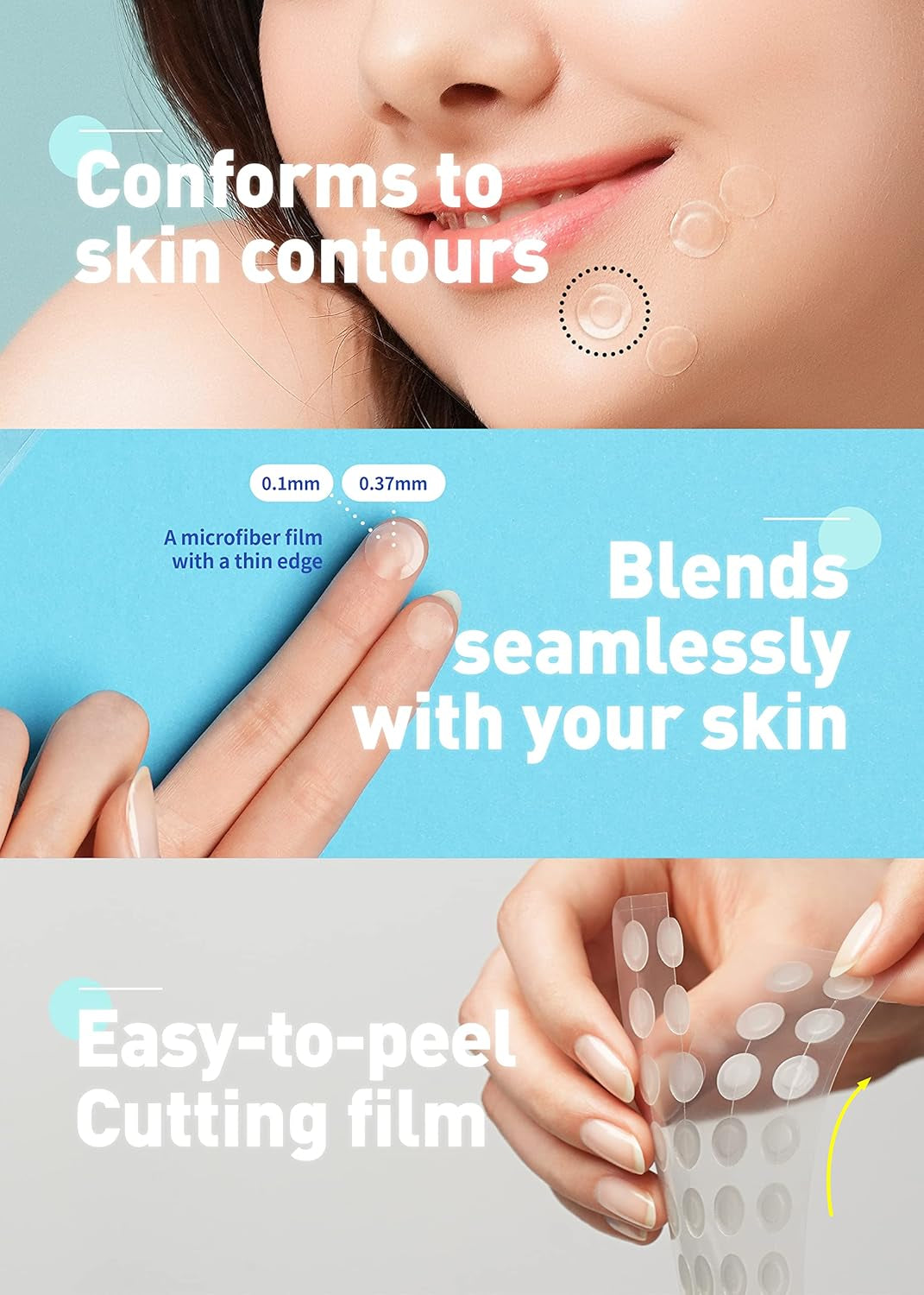 Care Plus Hydrocolloid Acne Pimple Patches | Invisible Korean Spot Patches (306 Count)