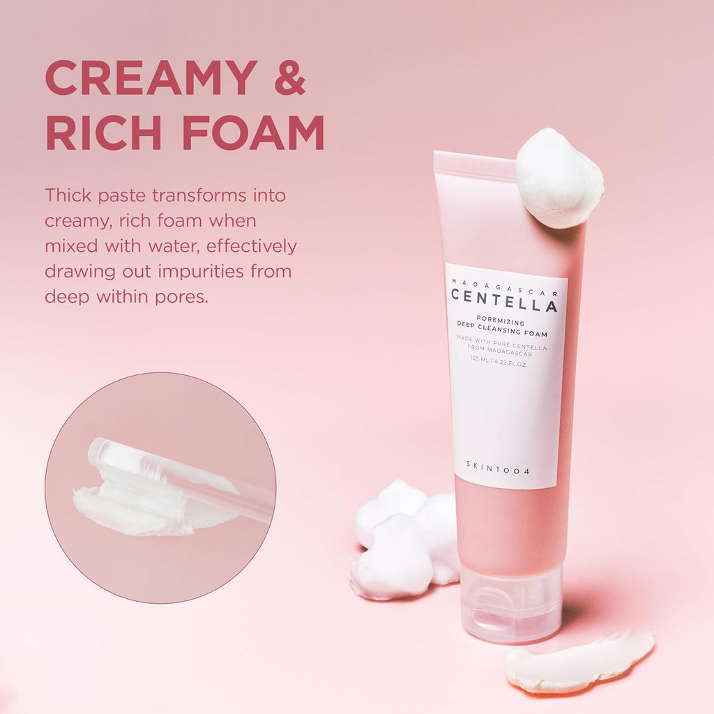 Hudson's Pick Poremizing Deep Cleansing Foam – Himalayan Pink Salt & Centella Face Cleanser (125ml / 4.23 fl oz)