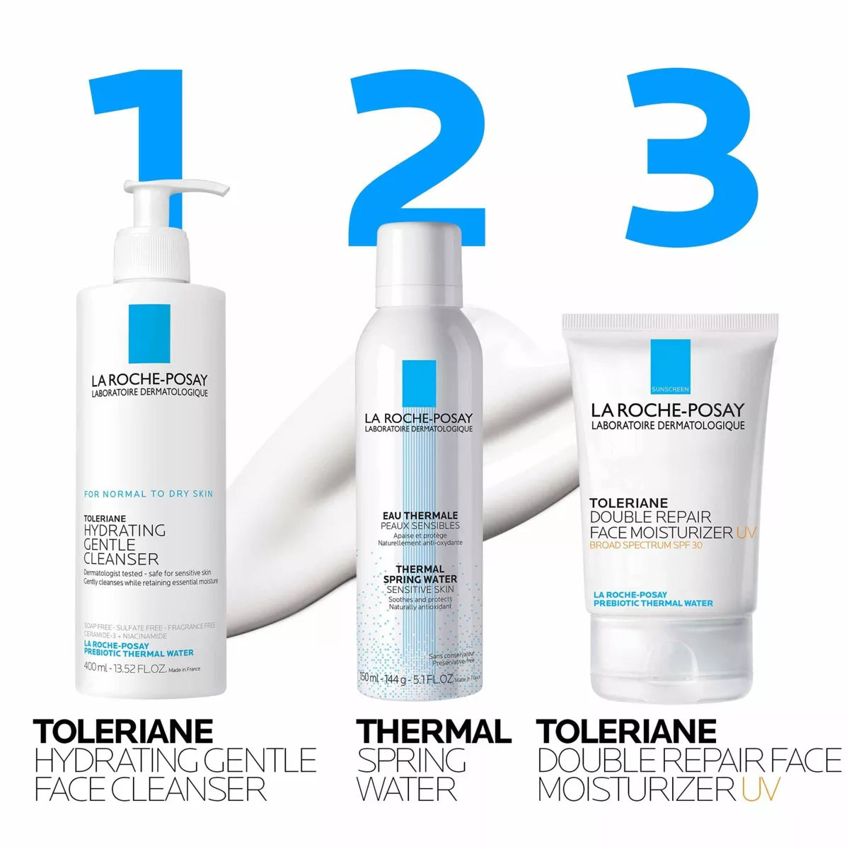 La Roche-Posay Toleriane Face Moisturizer SPF 30 | Ceramide & Niacinamide | Lightweight Daily Sunscreen