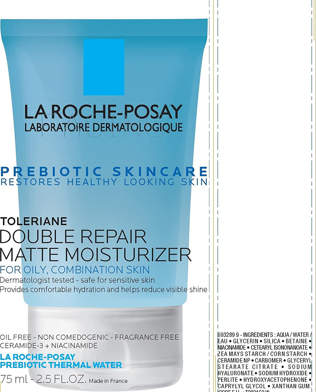 La Roche-Posay Toleriane Double Repair Matte Face Moisturizer SPF 30 | Oil-Free Daily Face Moisturizer with Ceramide & Niacinamide for Oily Skin