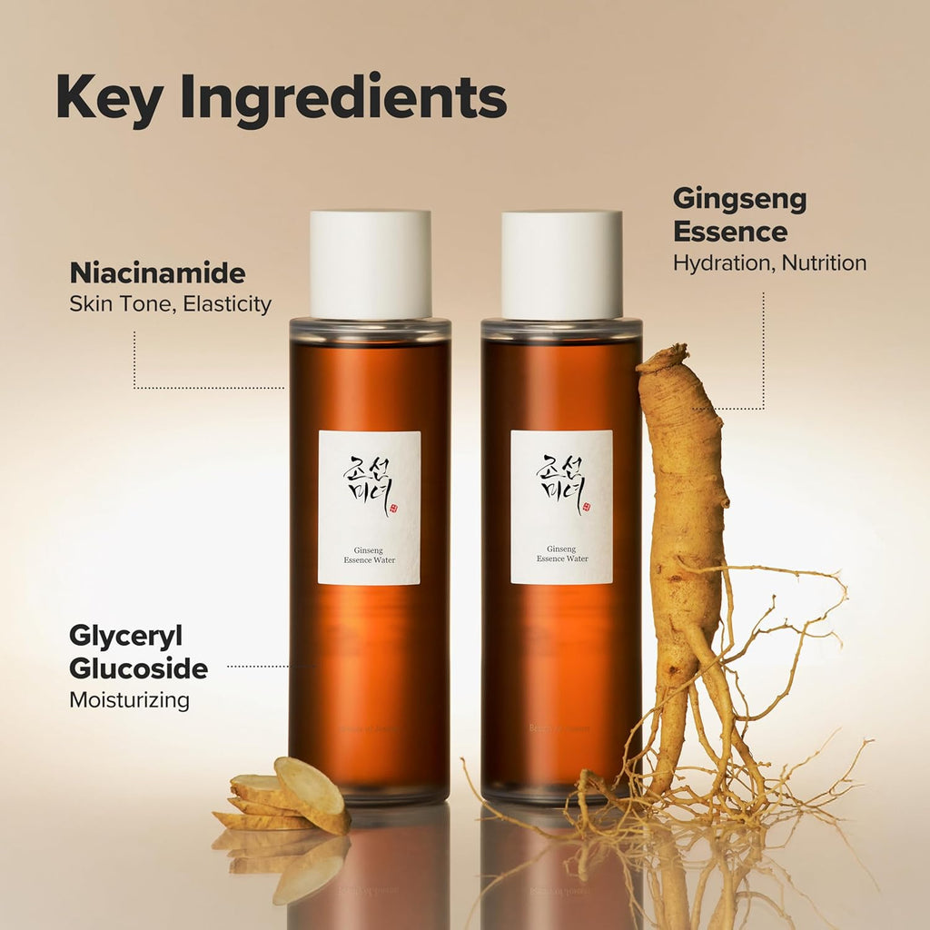 Ginseng Essence Water Hydrating Face Toner for Dry, Dull Skin. Korean Moisturizing Skin Care for Men and Women 150Ml, 5.07 Fl.Oz.