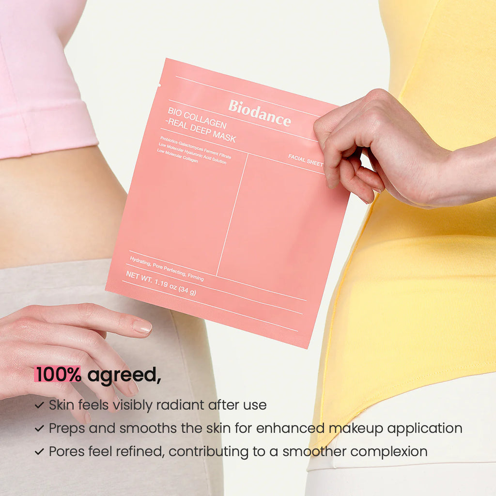 Bio Collagen Real Deep Mask – Hydrating & Firming Korean Collagen Face Sheet Mask