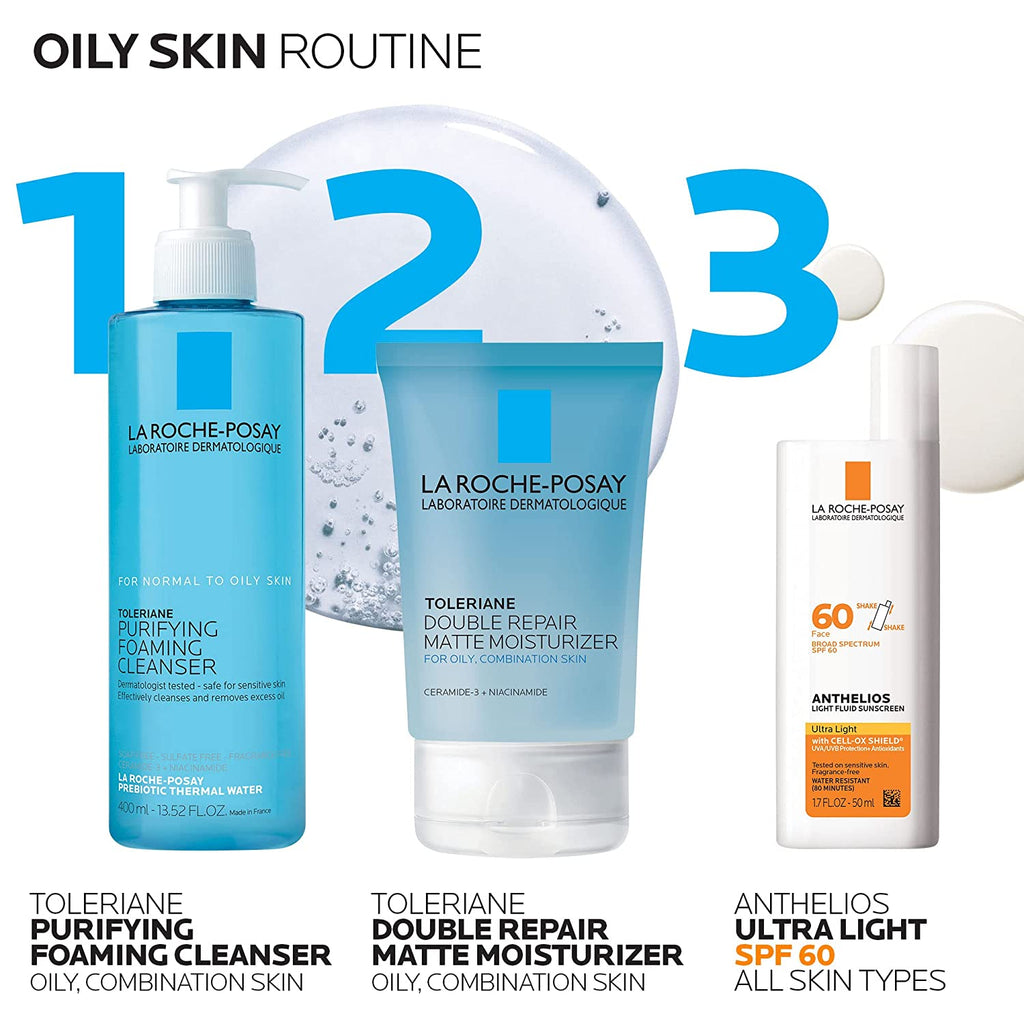 La Roche-Posay Toleriane Double Repair Matte Face Moisturizer SPF 30 | Oil-Free Daily Face Moisturizer with Ceramide & Niacinamide for Oily Skin
