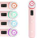 Booster Pro | 6-In-1 Real Glass Glow Beauty Massager | for Clear, Radiant, Firmer-Looking Skin | Korean Skin Care | Pink
