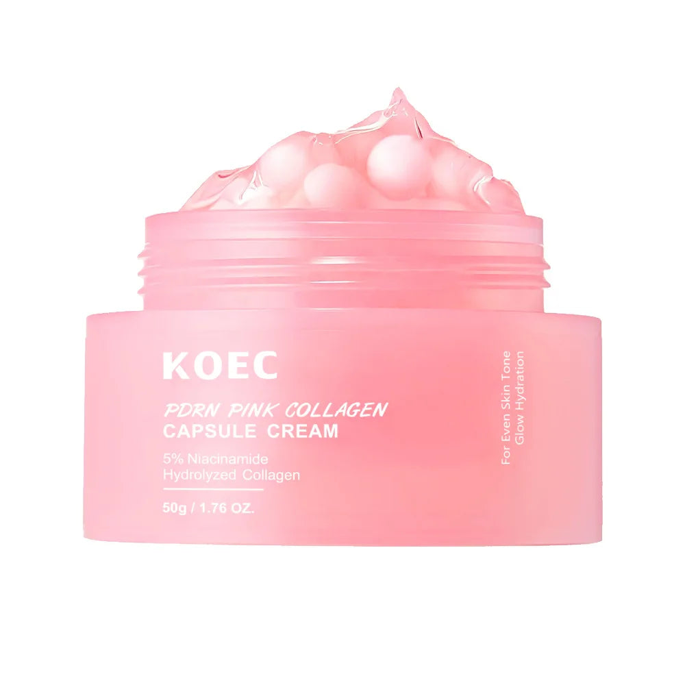 KOEC PDRN Pink Collagen Capsule Cream 50g – Hydrating, Firming & Anti-Wrinkle Face Moisturizer