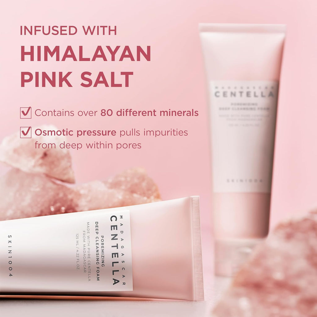 Hudson's Pick Poremizing Deep Cleansing Foam – Himalayan Pink Salt & Centella Face Cleanser (125ml / 4.23 fl oz)