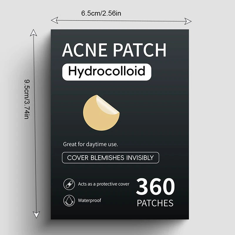 Invisible Hydrocolloid Acne Pimple Patches | Blemish Cover Stickers (360/720 PCS)