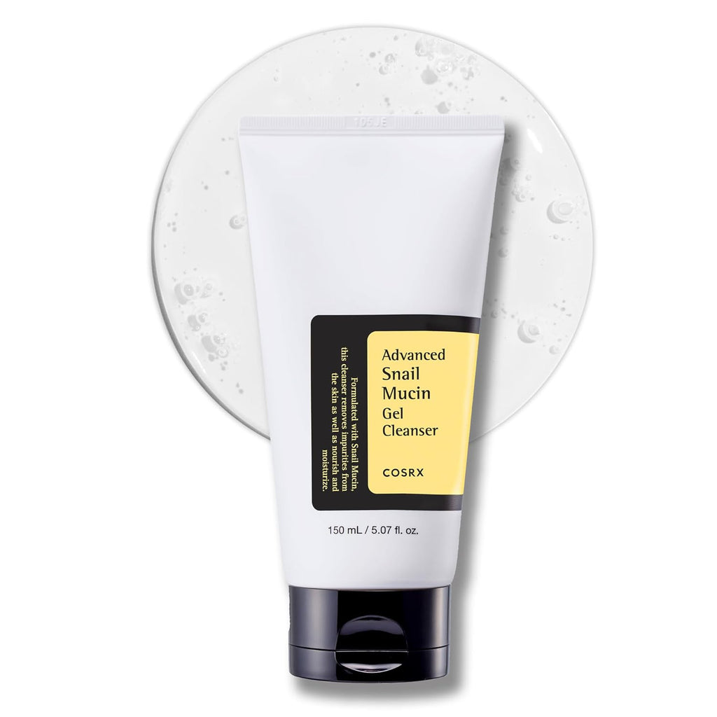 Advanced Snail Mucin Gel Cleanser, 5.07 Fl Oz / 150 Ml, Rich Daily Deep Cleansing Gel Cleanser for Dull, Dry & Sensitive Skin, Korean Skin Care, Korean Face Wash
