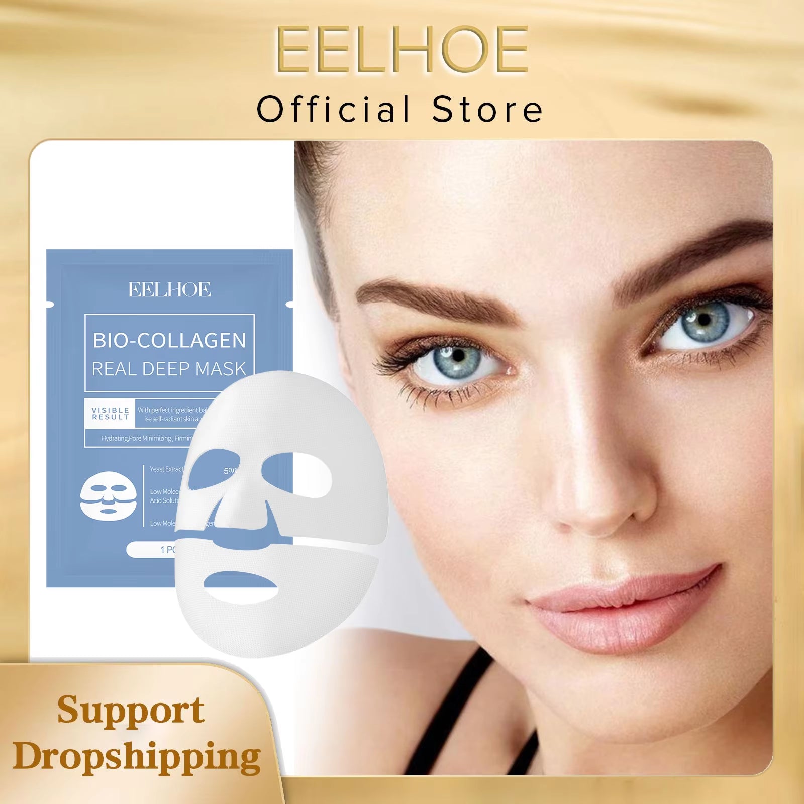 Bio Collagen Brightening Face Mask Sheets | Firming & Skin Barrier Repair (3-Pack)
