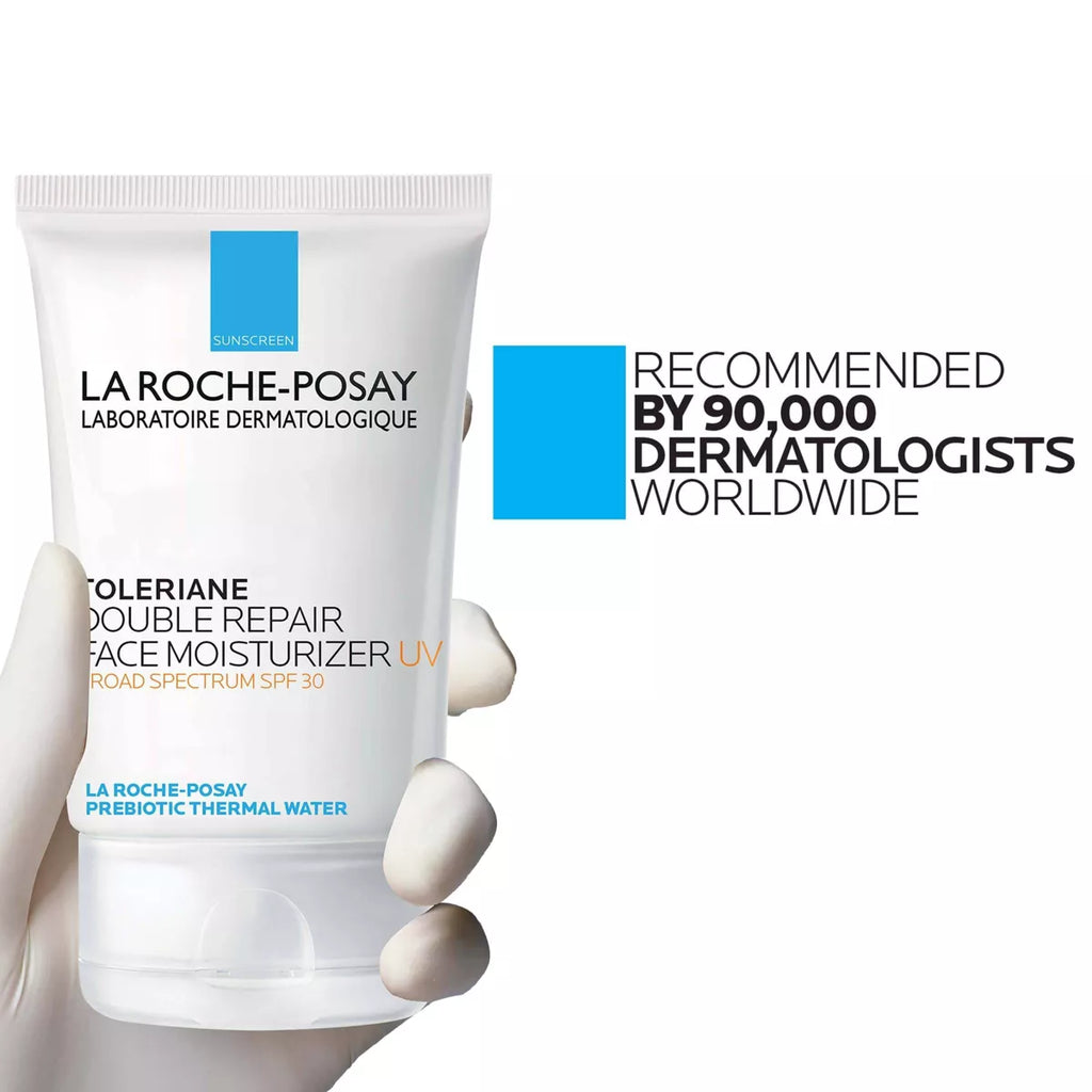 La Roche-Posay Toleriane Face Moisturizer SPF 30 | Ceramide & Niacinamide | Lightweight Daily Sunscreen