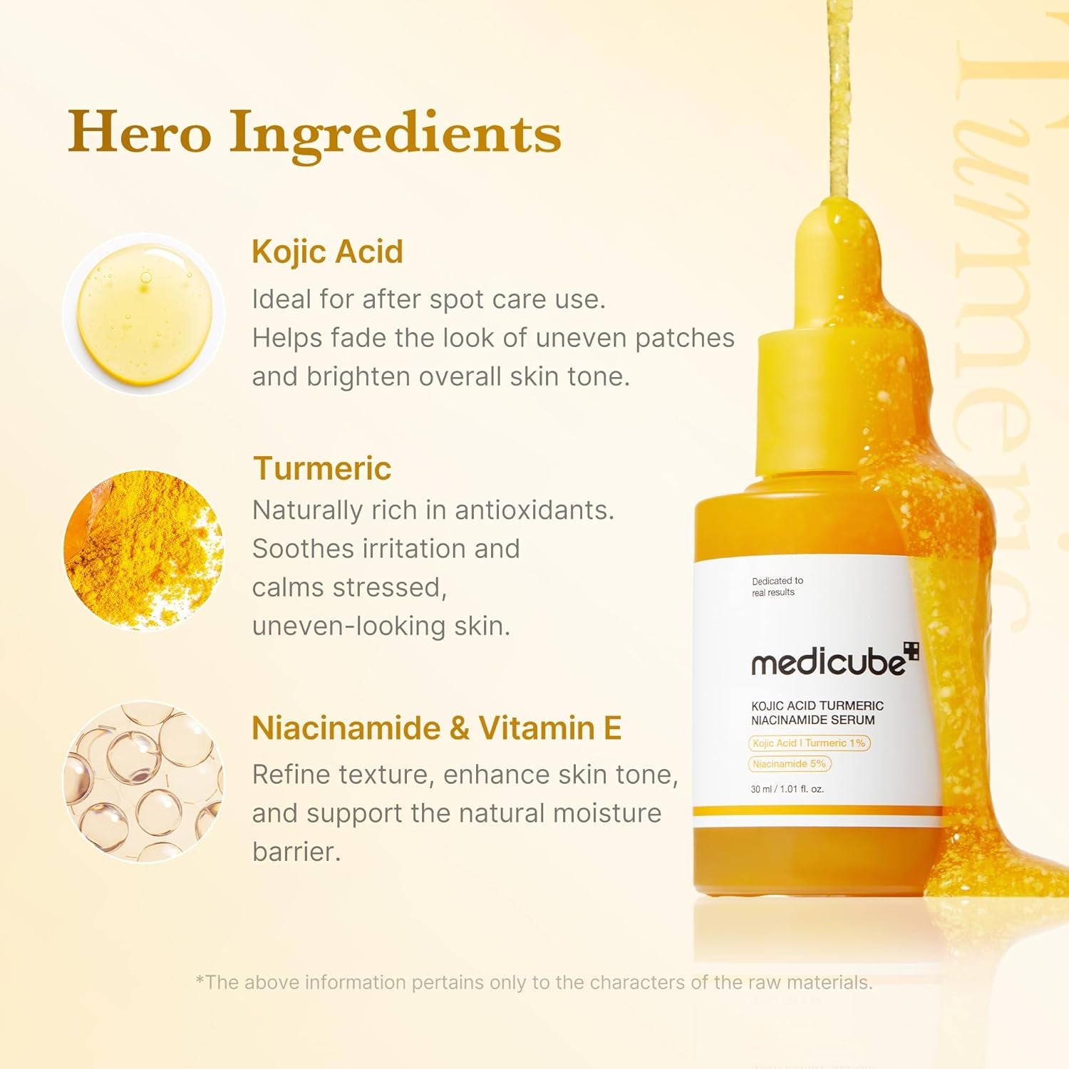 Medicube Kojic Acid Turmeric Clarifying & Balancing Capsule Serum 30ml – Brightening, Dark Spot & Hydrating Face Serum